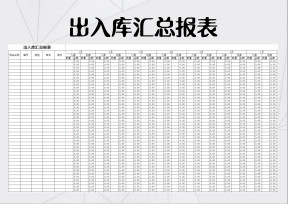 出入库汇总报表