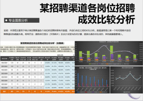 某招聘渠道各岗位招聘成效比较分析（含图表）