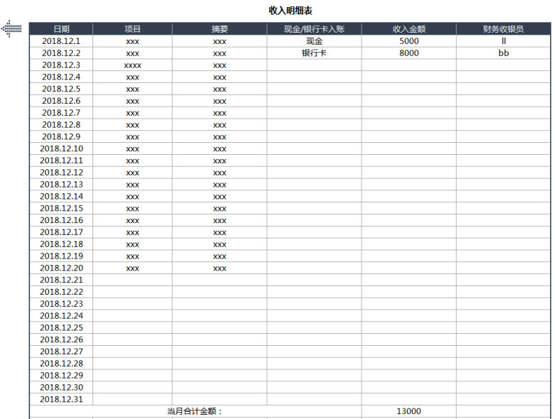 财务收支管理系统-记账凭证