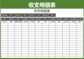 财务报表（收支明细）