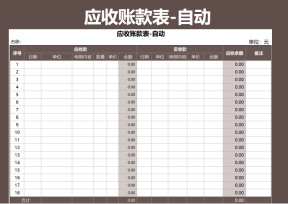 应收账款表-自动