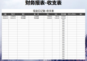 收支表财务现金日记账