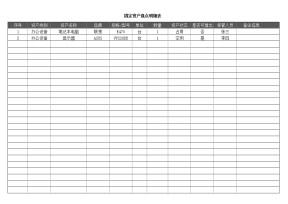 固定资产盘点明细表