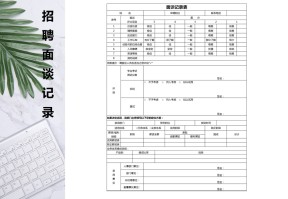 招聘面试面谈记录表