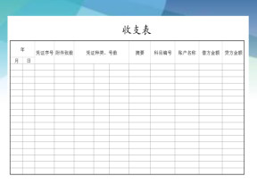 收支表-财务报表
