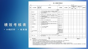 员工绩效考核表