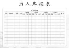 出入库明细表