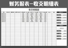 财务报表-收入支出