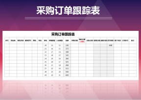 采购订单跟踪表