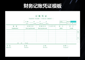 财务记账凭证模板