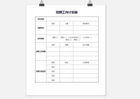 招聘计划表