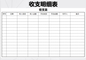 收支明细表