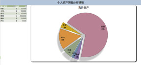 个人资产管理-世纪饼图模板