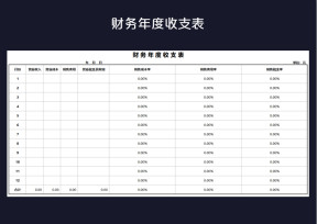 财务年度收支表