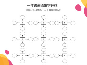 一年级词语生字开花