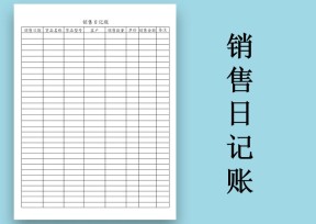 销售日记账表
