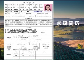 应聘求职简历模板