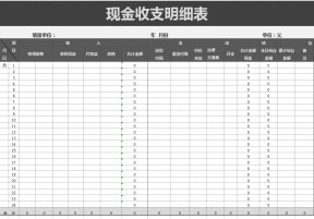 现金收支表