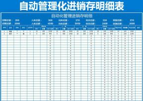 自动化管理进销存明细表