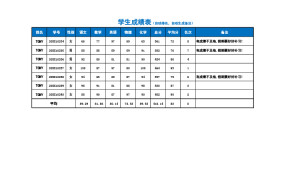 成绩统计表