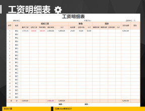 工资明细表