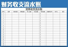 财务收支流水账