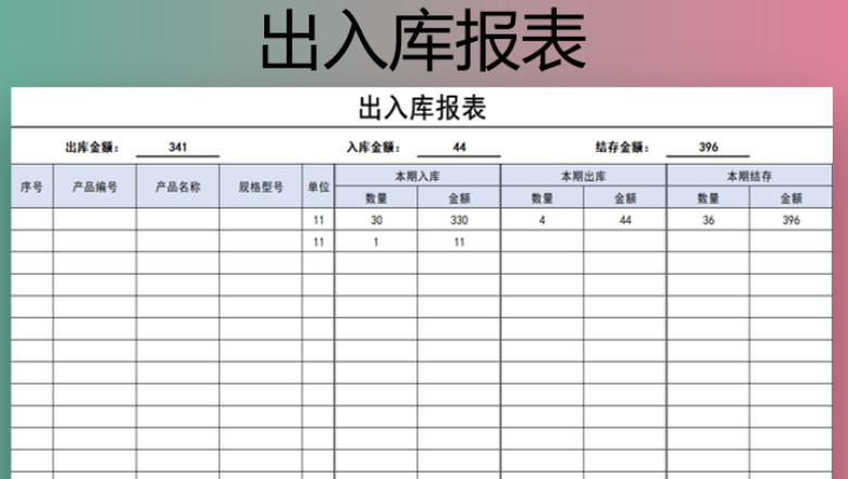 出入库报表