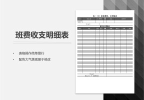 班费收支明细表