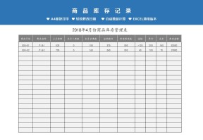 库存管理表Excel模板