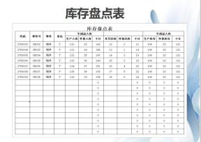 库存盘点表