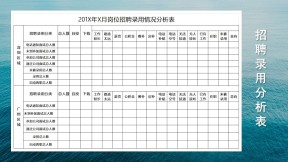 招聘录用情况统计表excel模板表格