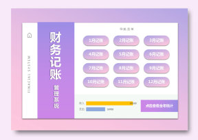 财务记账管理系统（全年收支）