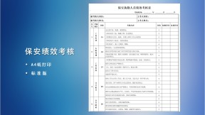 保安执勤人员绩效考核表