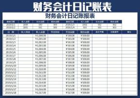 财务会计收支表（自动可查询）
