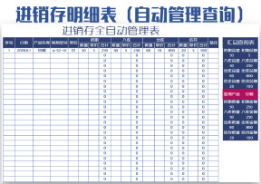 进销存明细表（多功能汇总查询明细）