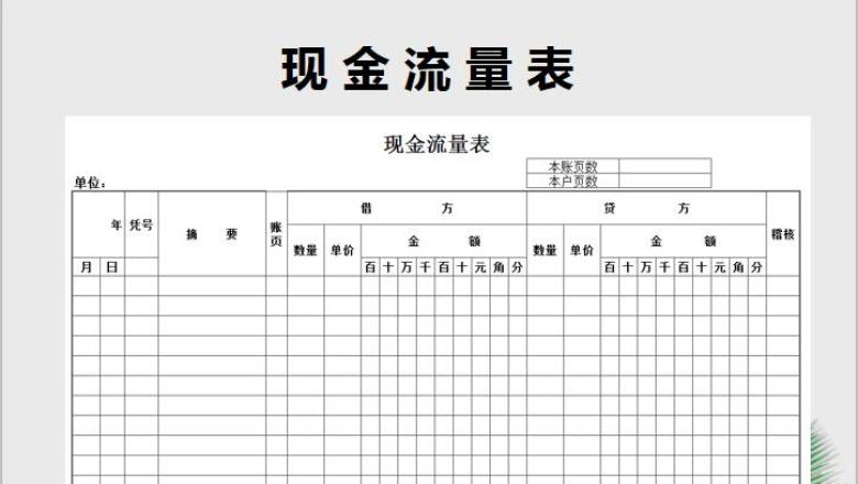 现金流量表
