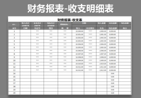 财务报表-收支明细表