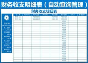 收支表-财务会计-可查询