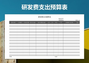 研发费支出预算表