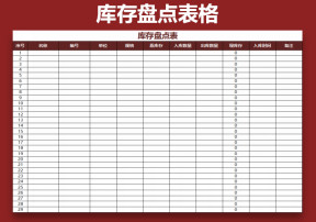 库存表盘点表