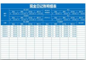 现金日记账明细（全自动化管理查询）