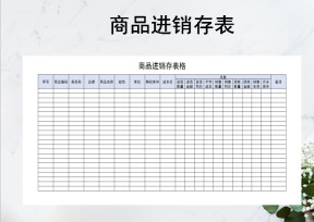 商品进销存表格