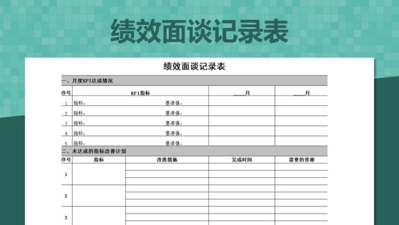 绩效面谈记录表
