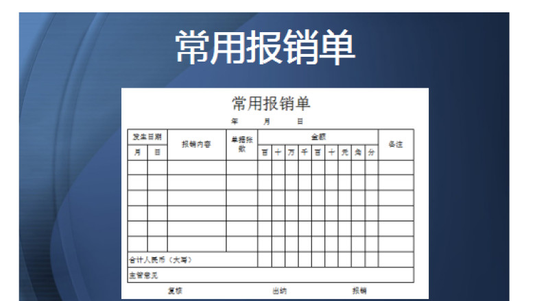 常用报销单