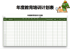 年度教育培训计划表
