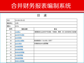 通用版企业合并财务报表编制系统