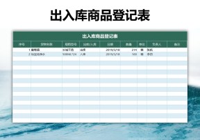 出入库商品登记表