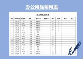 办公用品领用表