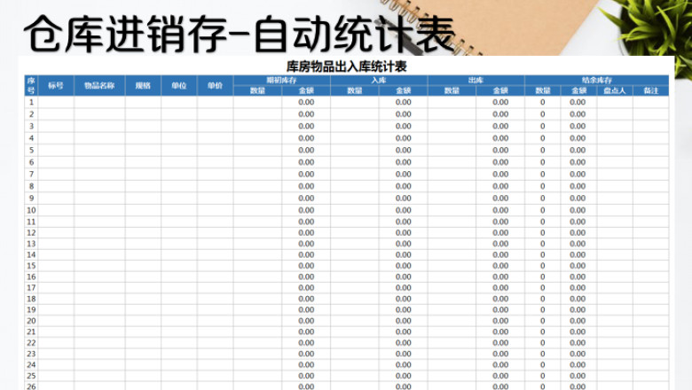 仓库进销存统计表