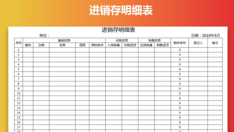 进销存（进销存报表）